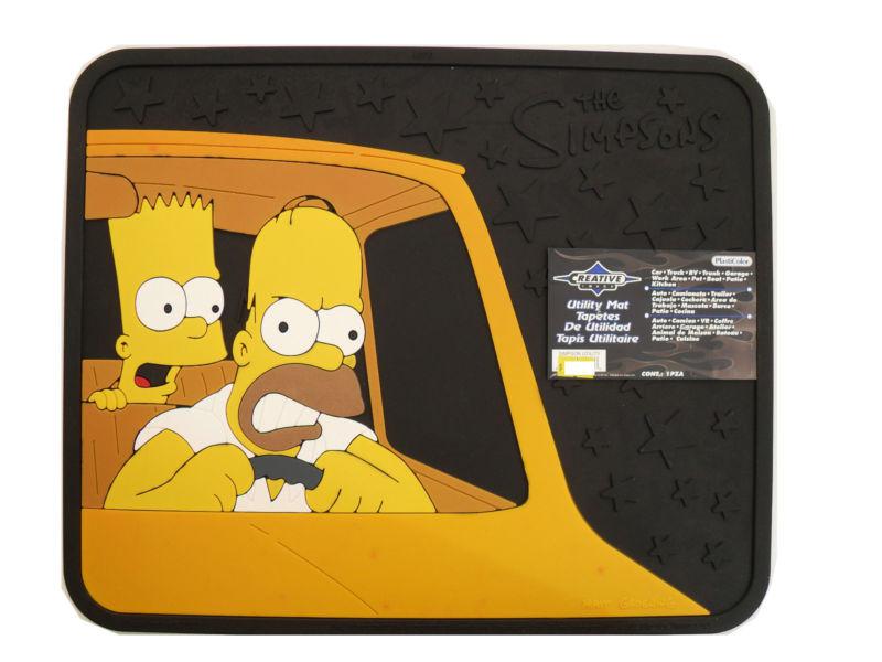 The simpsons homer and bart utility mat-rear car truck suv