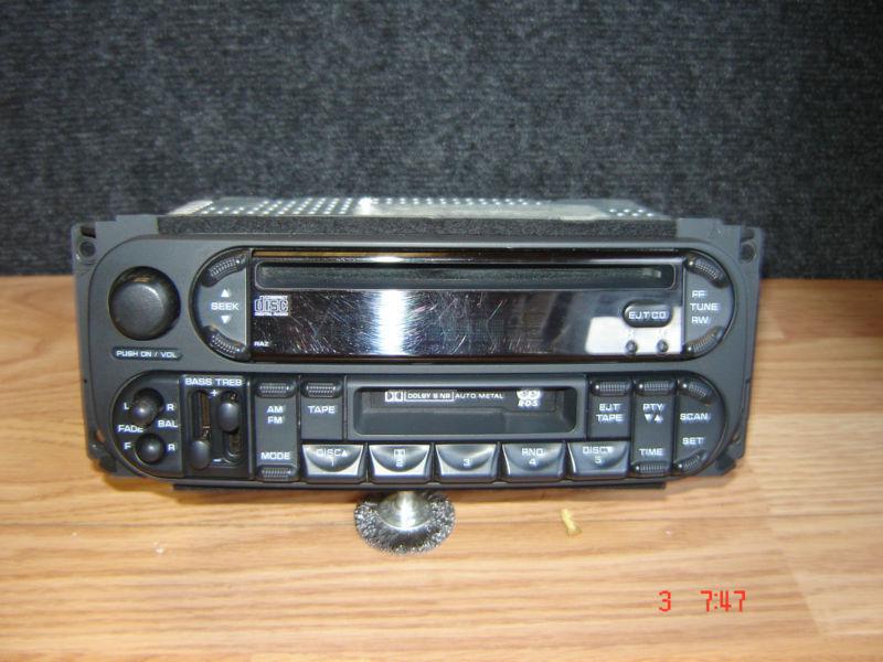 Chrysler factory oem cd player w/ am fm cassette radio 05064300ad