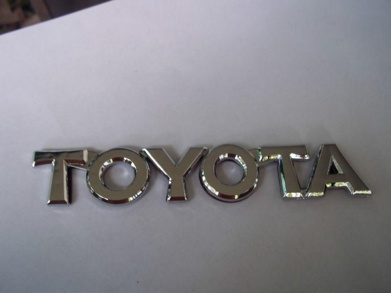 New toyota rear trunk chrome emblem badge script decal 145mm 25mm