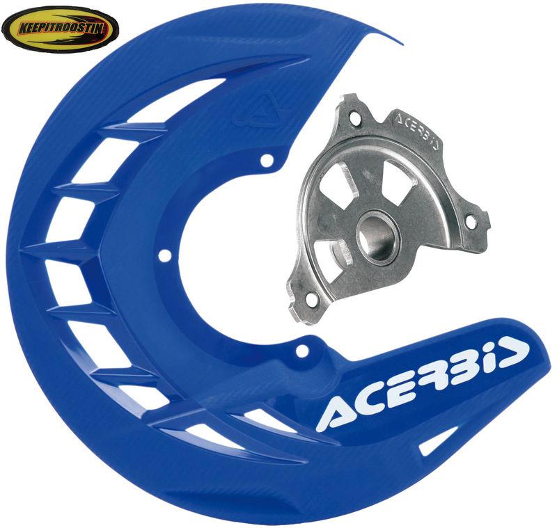 Disc brake plastic guard blue for yamaha yz 125 250 450 2002-2012 yz450 yz250