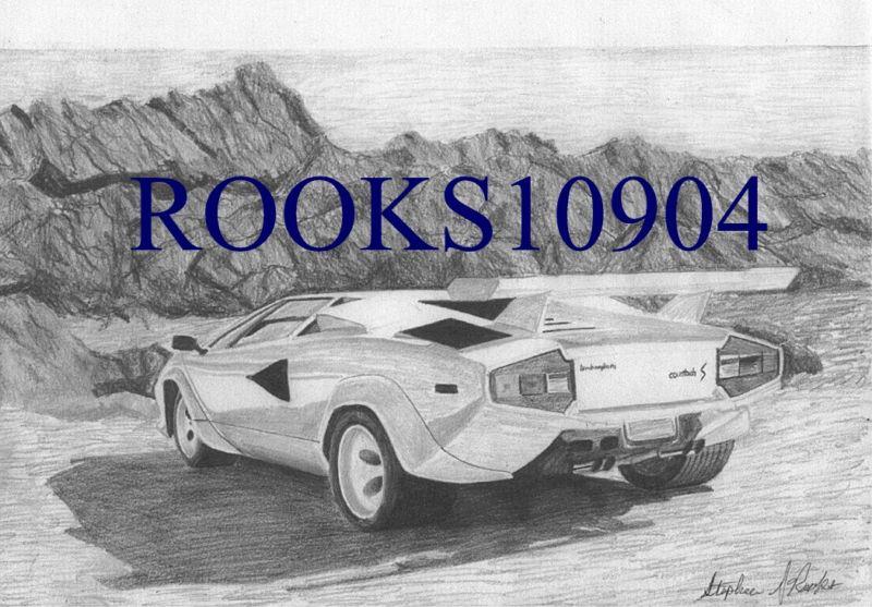 Lamborghini countach s exotic car art print     