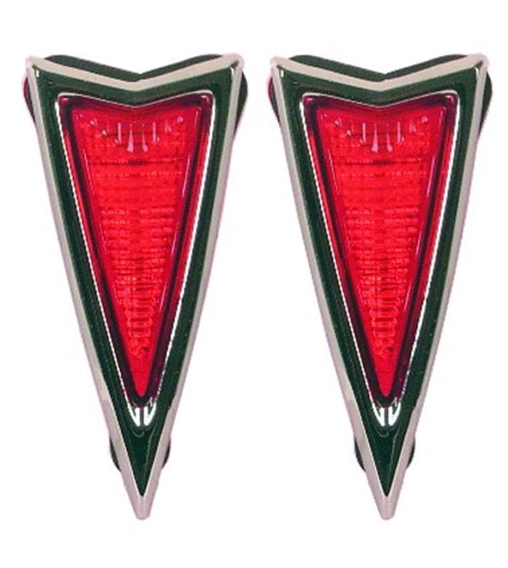 1968 camaro firebird rear side marker lamp pair w/ bezel l1000 hot rod 