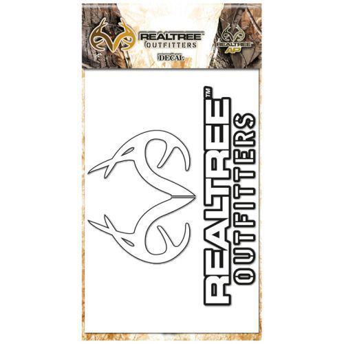 Rde1204 realtree outfitters white decal for the home, auto or truck 