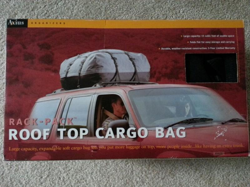 Rack-pack roof top cargo bag large capacity, expandable, soft cargo bag - new!!!