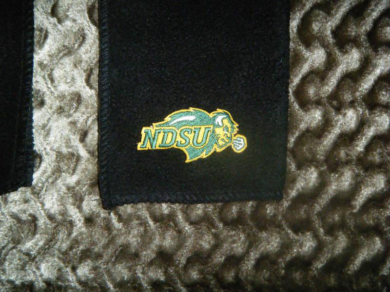 North dakota state bison black fleece scarves scarfs scarf  9"x60"  ndsu college