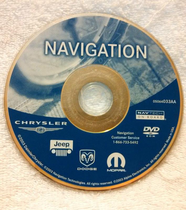 2002-2005 chrysler dodge jeep mopar navigation disc dvd 05064033aa oem