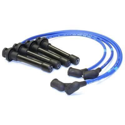 Ngk spark plug wires resistor 7mm blue stock boots fits acura/honda 1.6/2.2/2.3l