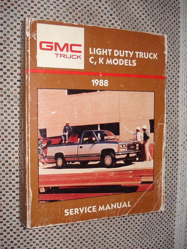 1988 gmc c/k shop manual original service book chevy nr