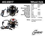 Centric parts 402.65017 front hub assembly