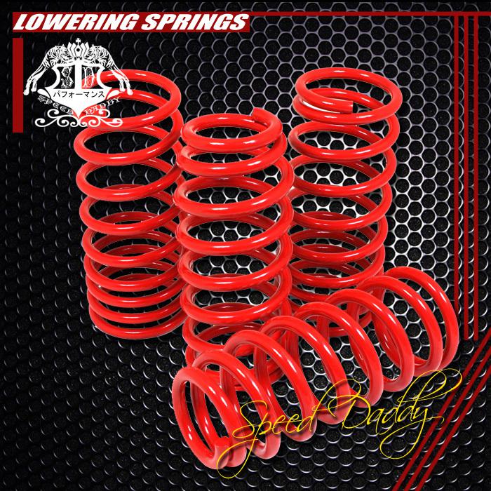 2" drop racing suspension lowering spring springs 98-02 honda accord cf i4 red