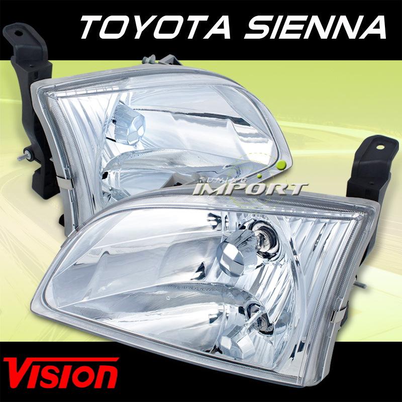 Toyota 01-03 sienna vision replacement pair headlights lamps assembly new l+r