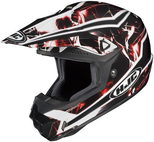 New hjc cl-x6 hydron offroad/motocross adult helmet, mc-1/red/white/gray, med/md