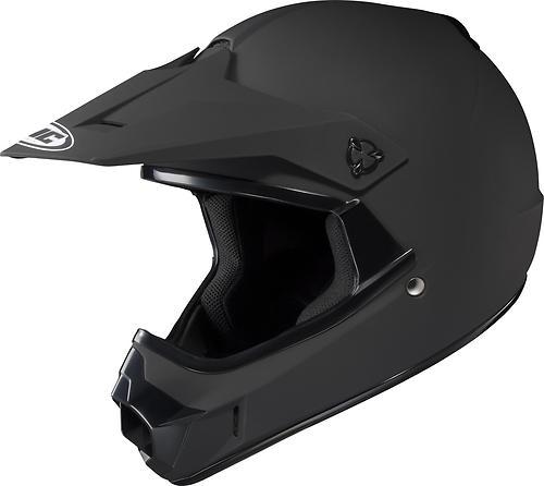 New hjc cl-xy solid offroad/motocross youth helmet, matte black/flat, small/sm