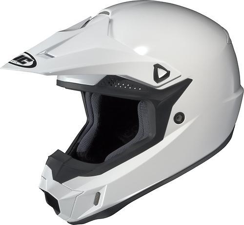 New hjc cl-x6 solid offroad/motocross adult helmet, gloss white, xl