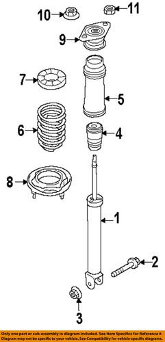 Hyundai oem 626172e500 rear suspension-shock bolt