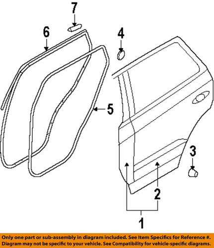 Hyundai oem 770042b030 rear door-door shell