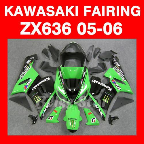 Injection mold fairing kit w6 fit for kawasaki ninja zx6r zx-6r 2005-2006 e30