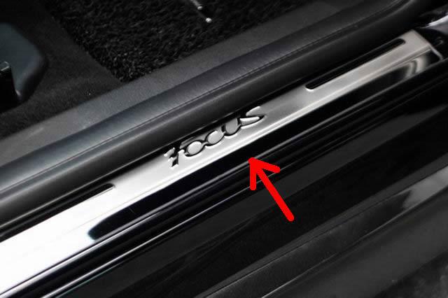 Stainless steel door sill scuff plate guards cover trim for ford focus 2012-2013