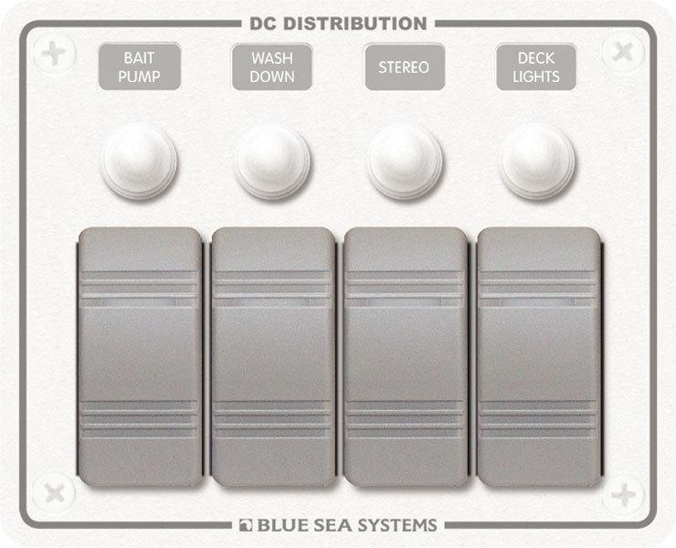 Blue sea panel h20 cb 12vdc 4 pos h 8272