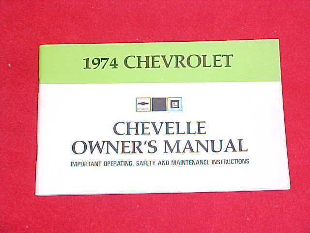 1974 original chevelle el camino owners manual service guide book 74 glovebox