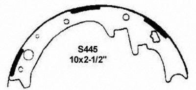 Wagner pab445r brake shoe-thermoquiet brake shoe