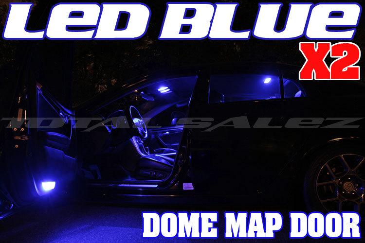 2x blue led interior light bulbs kit 12 smd xenon hid for dome map z1