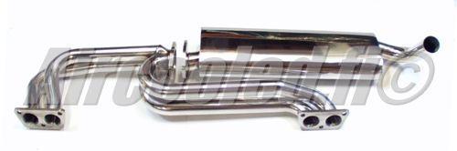 Complete stainless steel exhaust t-4 engine 1700-2000cc vw t-2 bay and t-3