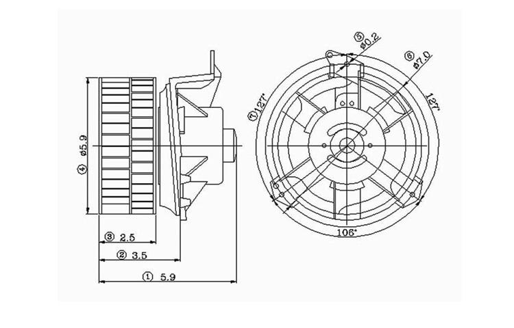 Replacement blower motor dodge caravan plymouth voyager chrysler town & country