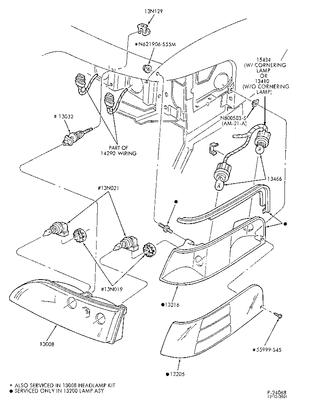 F2az13008a headlamp assy 97 crown victoria