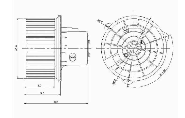 Replacement blower motor assembly 00-02 fit hyundai accent 00-01 tiburon