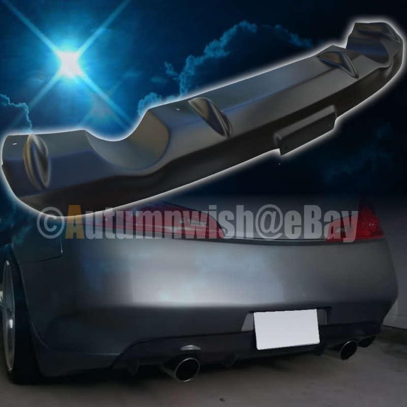 03 04 05 06 07 infiniti g35 2dr coupe black rear bumper diffuser lip body kit