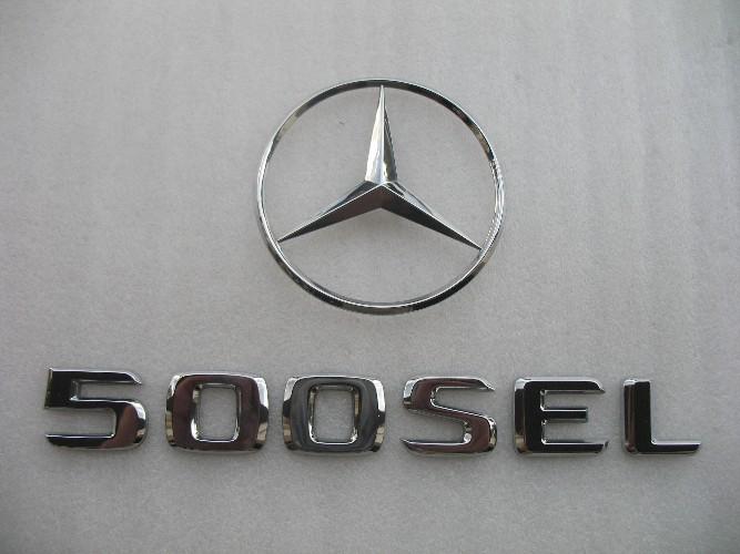 1992 1993 1994 mercedes 500sel rear trunk chrome emblem logo decal badge sign 