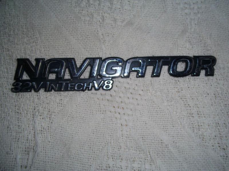 Ford lincoln navigator 32v intechv8 emblem  8 1/4" x 1  3/8" x 1"  logo 