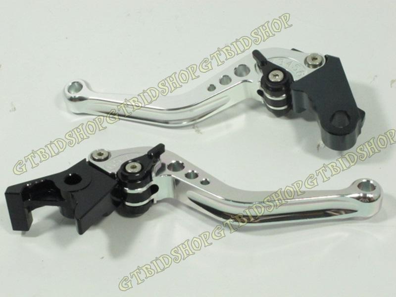 Brake clutch lever for kawasaki ninja 250r 2008 - 2010 7d silver black a