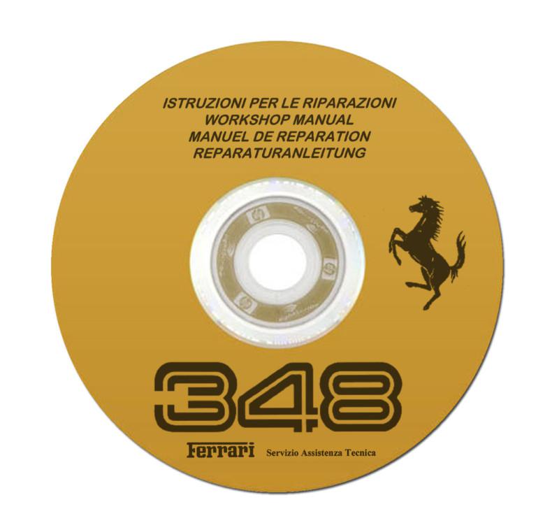 Ferrari 348 complete workshop repair manual on cd (gtb gts spider)