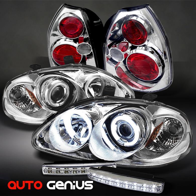 96-98 civic 3dr ccfl projector headlights + altezza tail lights + daytime led