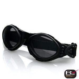 Bugeye motorcycle goggles black frame reflective lens