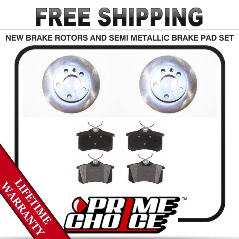 Rear kit (2) brake rotors and (1 set) premium brake pads with lifetime warranty