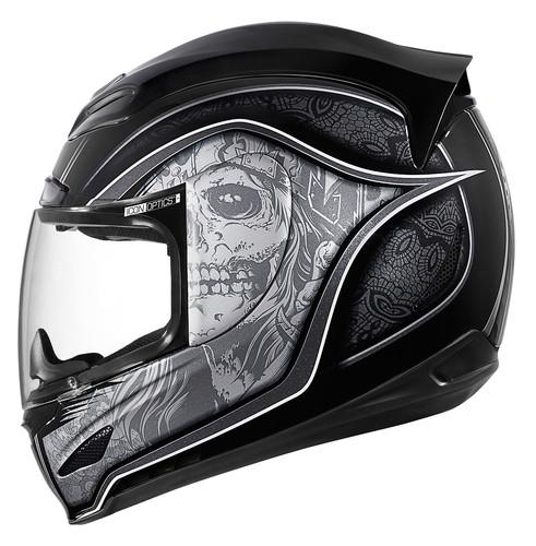 New icon airmada medicine man full-face adult helmet, black, med/md