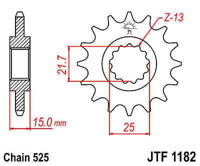 Jt sprocket front 13t chromoly steel triumph 600 speed four 2003-2005