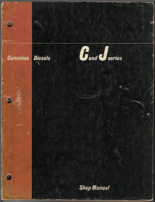 1965 cummins shop manual c and j series deisel engines bulletin 983569b