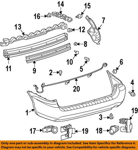 Toyota oem 9018906151 rear bumper-bumper bracket grommet