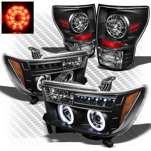 07-13 tundra black ccfl projector headlights + philips-led perform tail lights