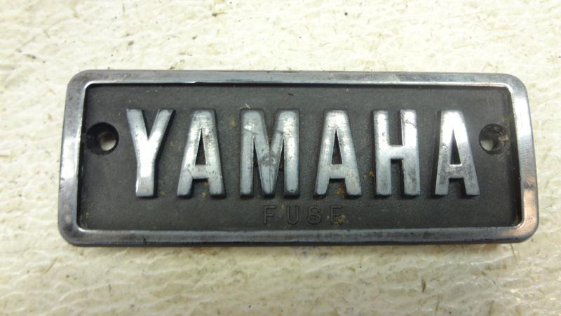 1982 yamaha virago xv750 750 y296' fuse cover emblem logo