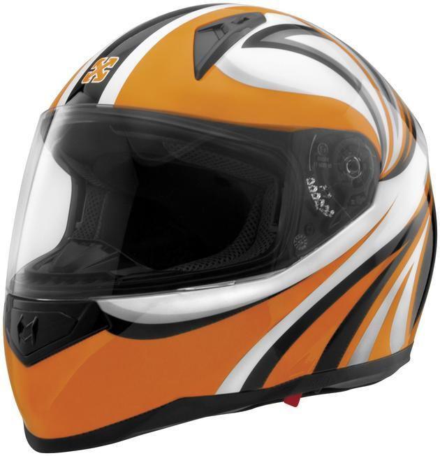 Sparx tracker motorcycle helmet stiletto orange xl/x-large