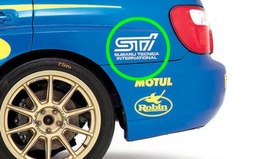 Sti tecnica international decal for subaru impreza