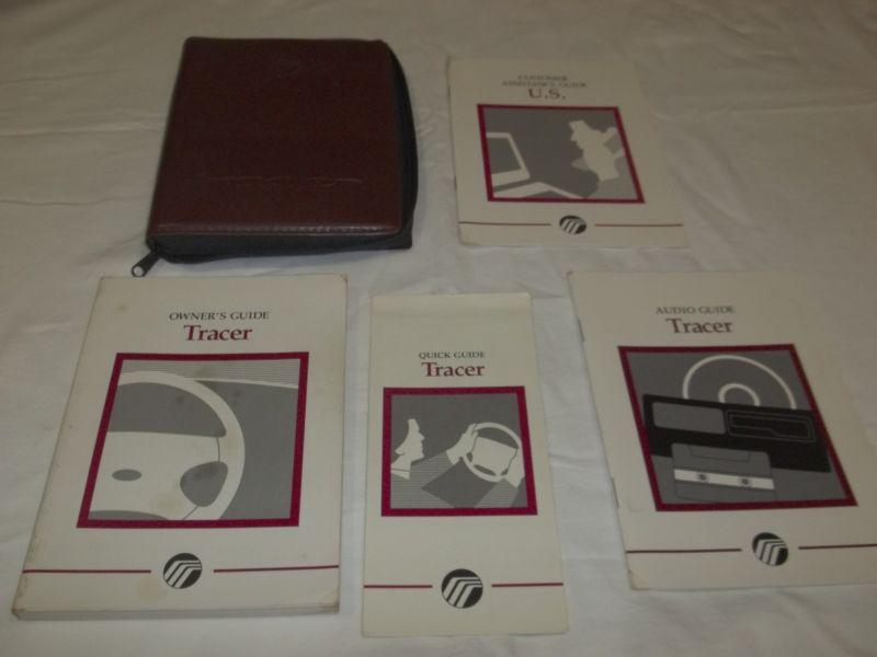 1997 mercury tracer owner manual 6/pc.set & maroon mercury zippered case.oem