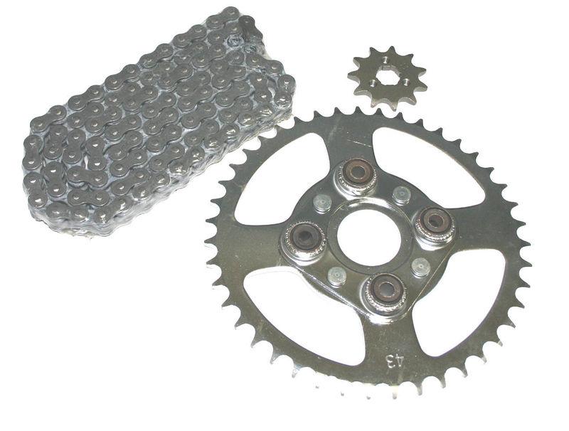 Honda atc 200s, 1984 1985 1986, chain and 11/43 sprocket set - atc200s