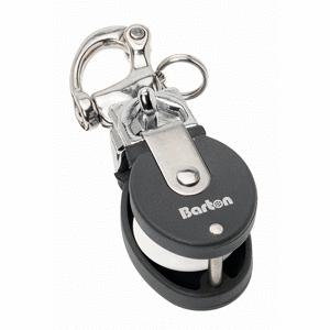 Brand new - barton marine 90301 - small snatch block w/stainless snap shackle -