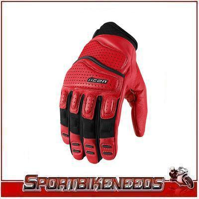 Icon super duty 2 red black gloves new xlarge xl